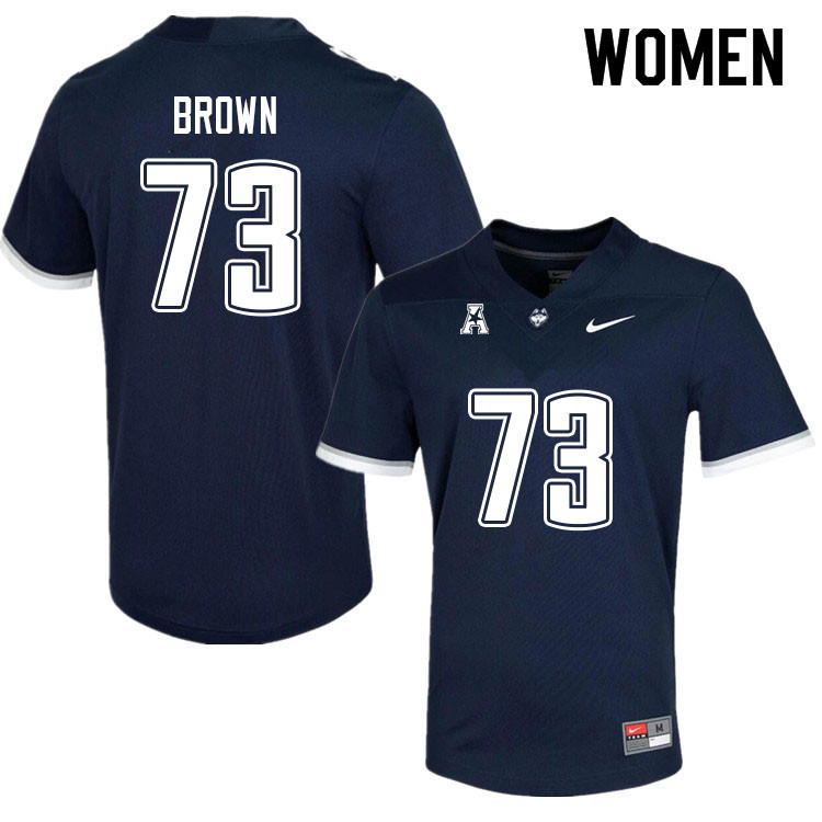 Women #73 Rayonte Brown Uconn Huskies College Football Jerseys Sale-Navy